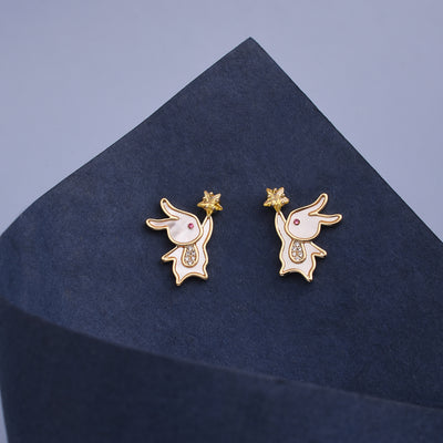 Bunny Fashionable Small American Diamond Stud Earrings