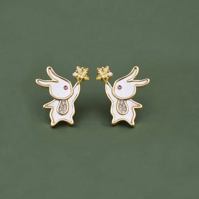 Bunny Fashionable Small American Diamond Stud Earrings