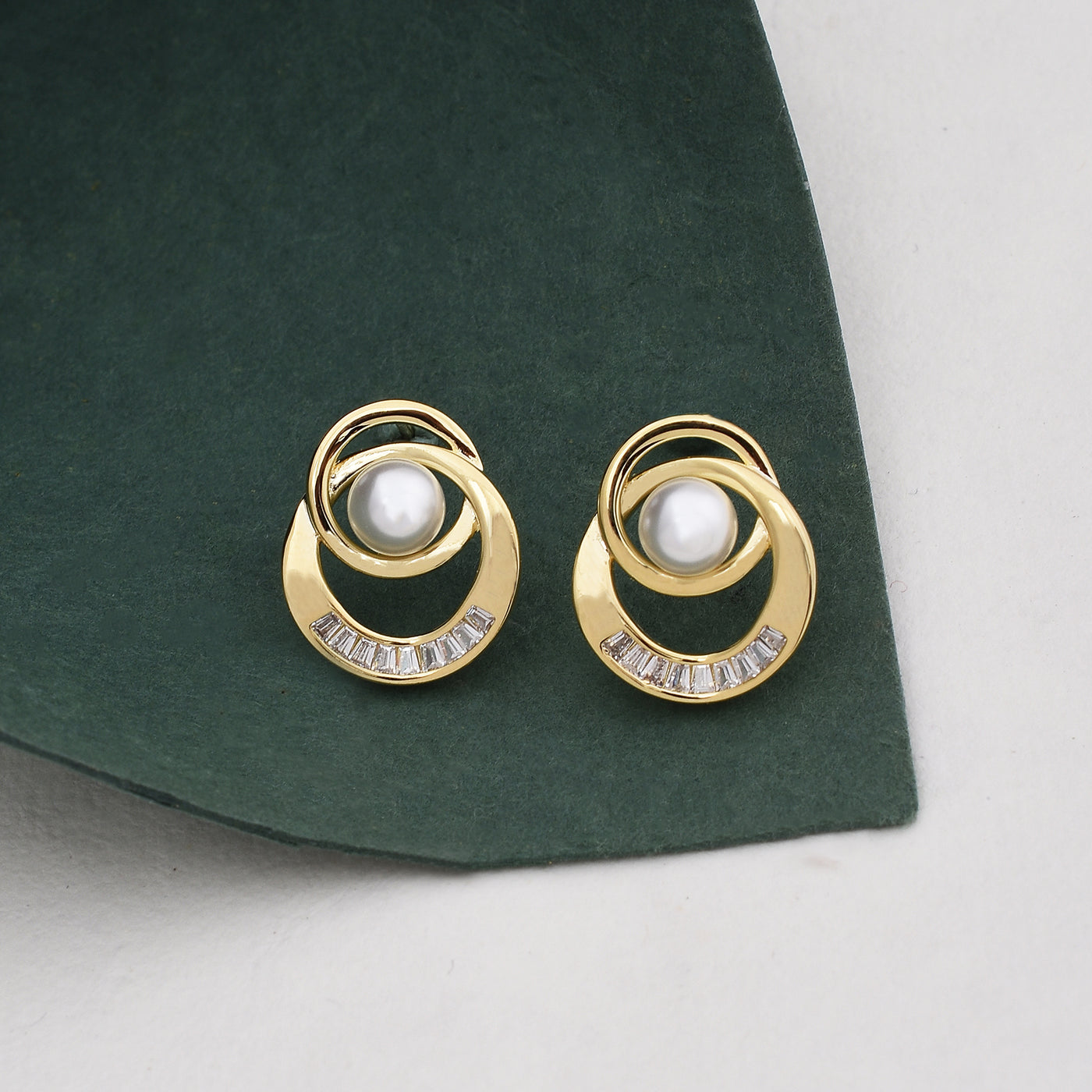 Marlie Designer American Diamond Stud Earrings