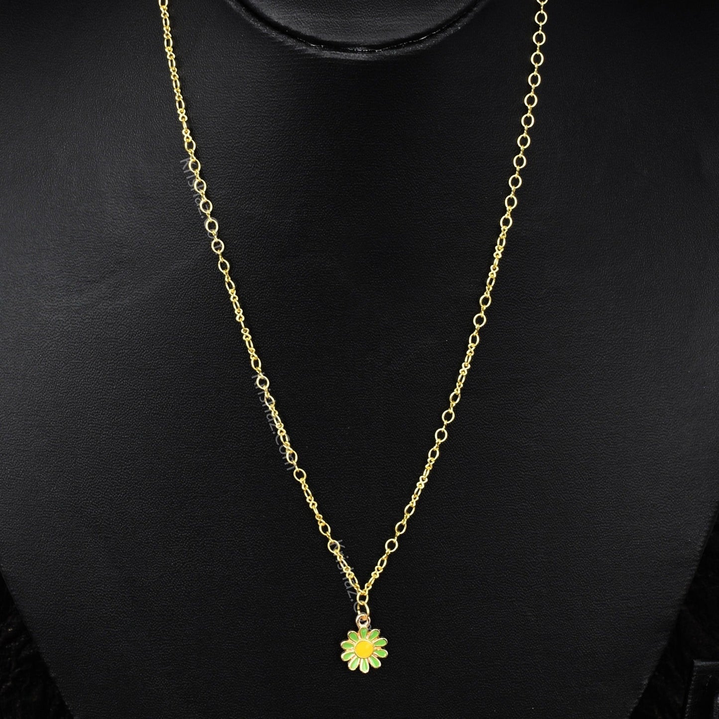 Gold Figure 8 Chain with Flower charms