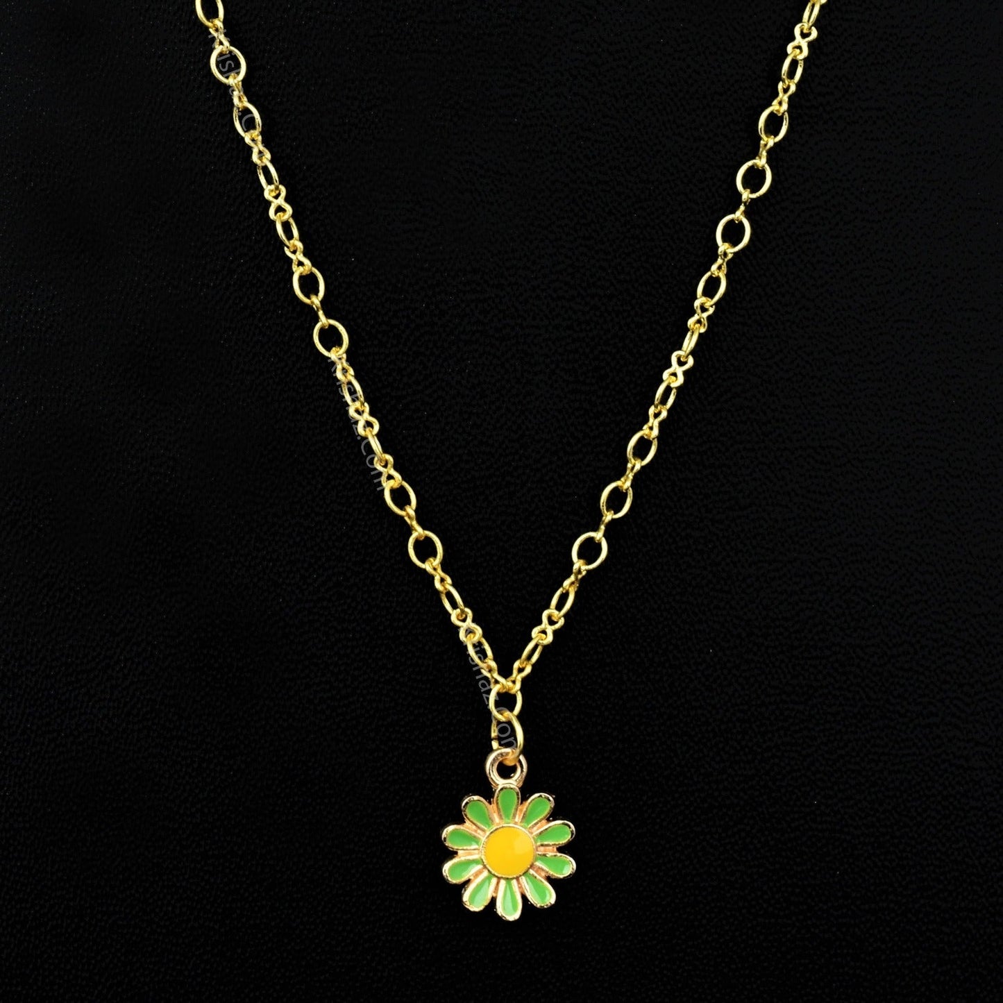 Gold Figure 8 Chain with Flower charms
