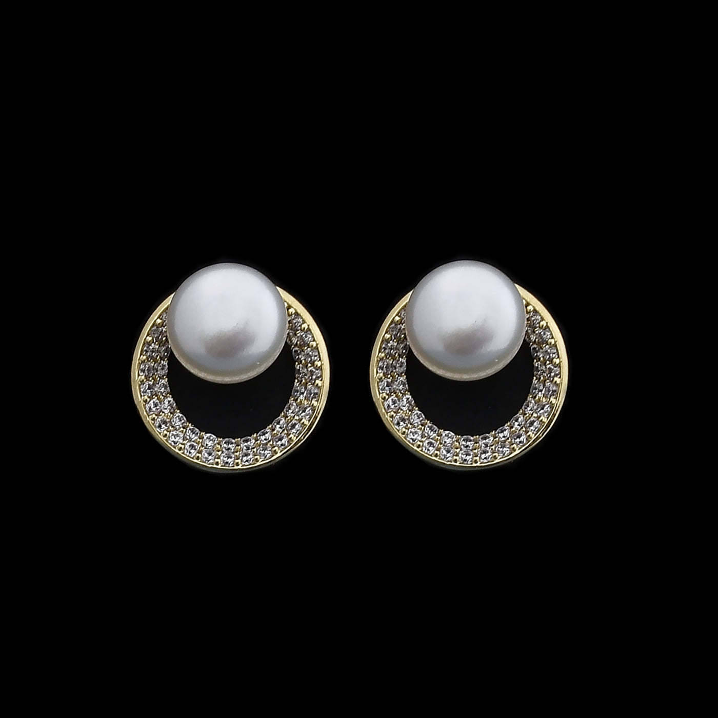 Steffi American Diamond Fashionable Stud Earrings