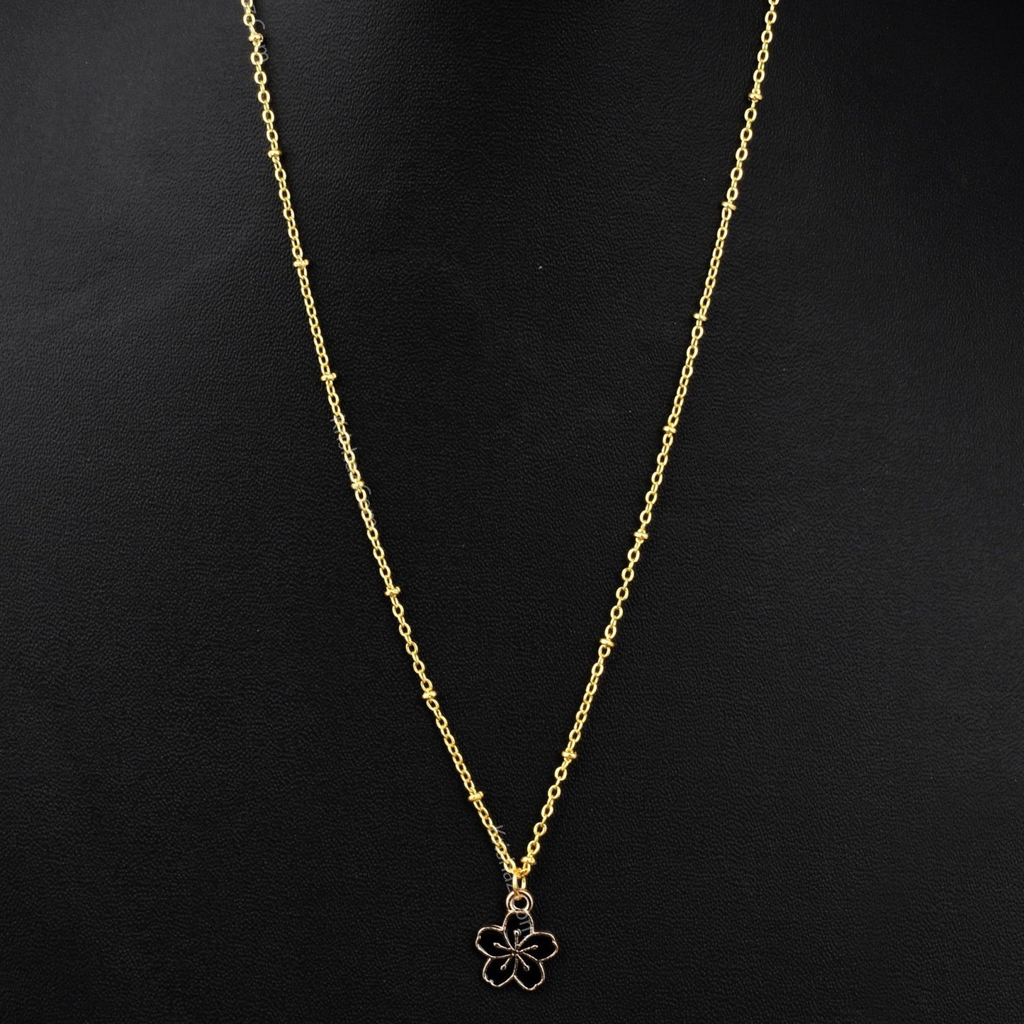Gold Figure 8 Chain with Flower charms
