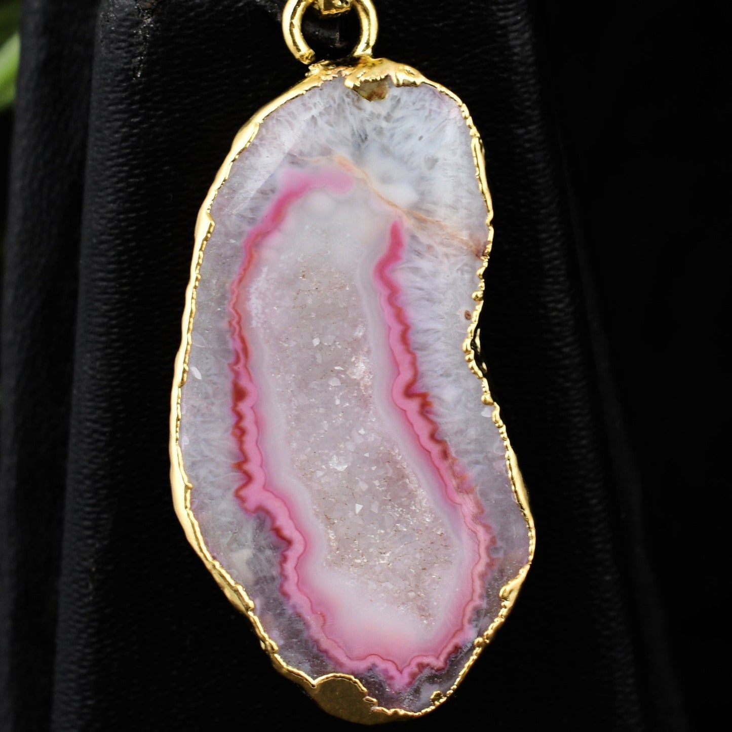 Natural Stone Pendant Natural Stone Pendant Charm With Figure 8 Chains