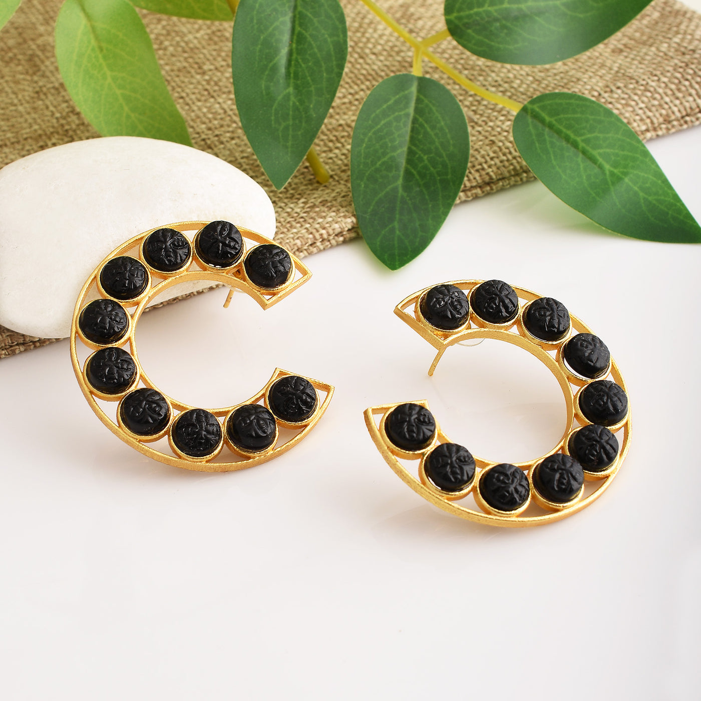 Preet Matte Gold Studs