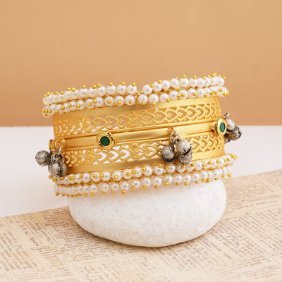 Dhruvi One Piece Golden Bangles