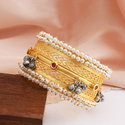 Dhruvi One Piece Golden Bangles