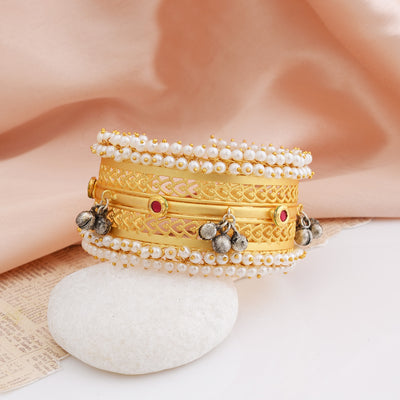 Dhruvi One Piece Golden Bangles