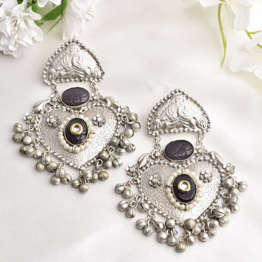 Trisha HEAVY LOOK  but LIGHT WEIGHT Premium Silver Dangler
