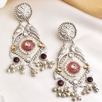 Sukriti HEAVY LOOK  but LIGHT WEIGHT Premium Silver Dangler