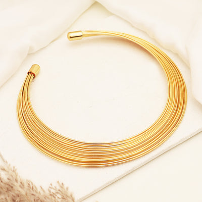 Celeste Golden Wired Hansli Necklace Set