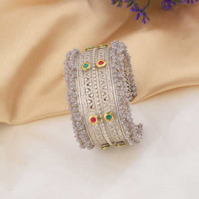 Nafisa Single Piece Silver Look Alike Adjustable Bangle