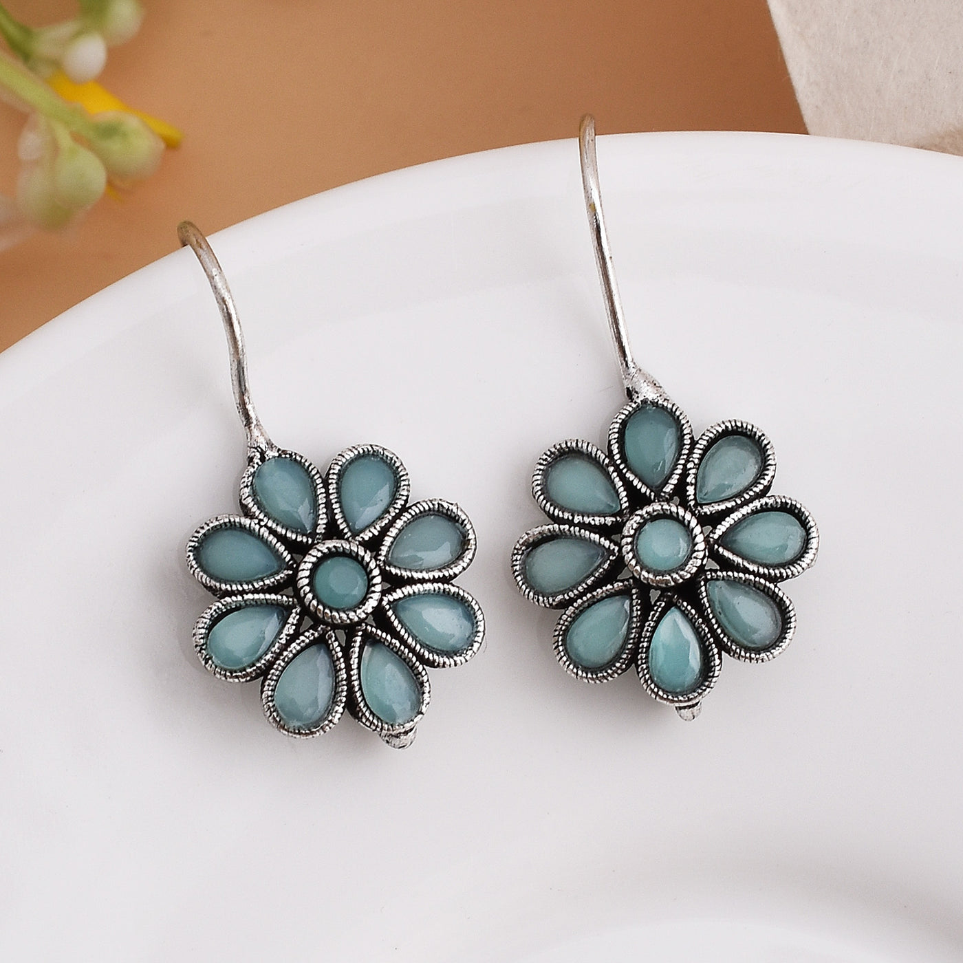 Canna Floral Dangler Earrings