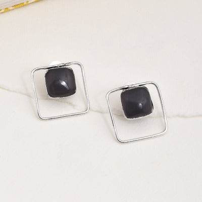 Sachi Color Pop Square Stud Earrings - xoiox