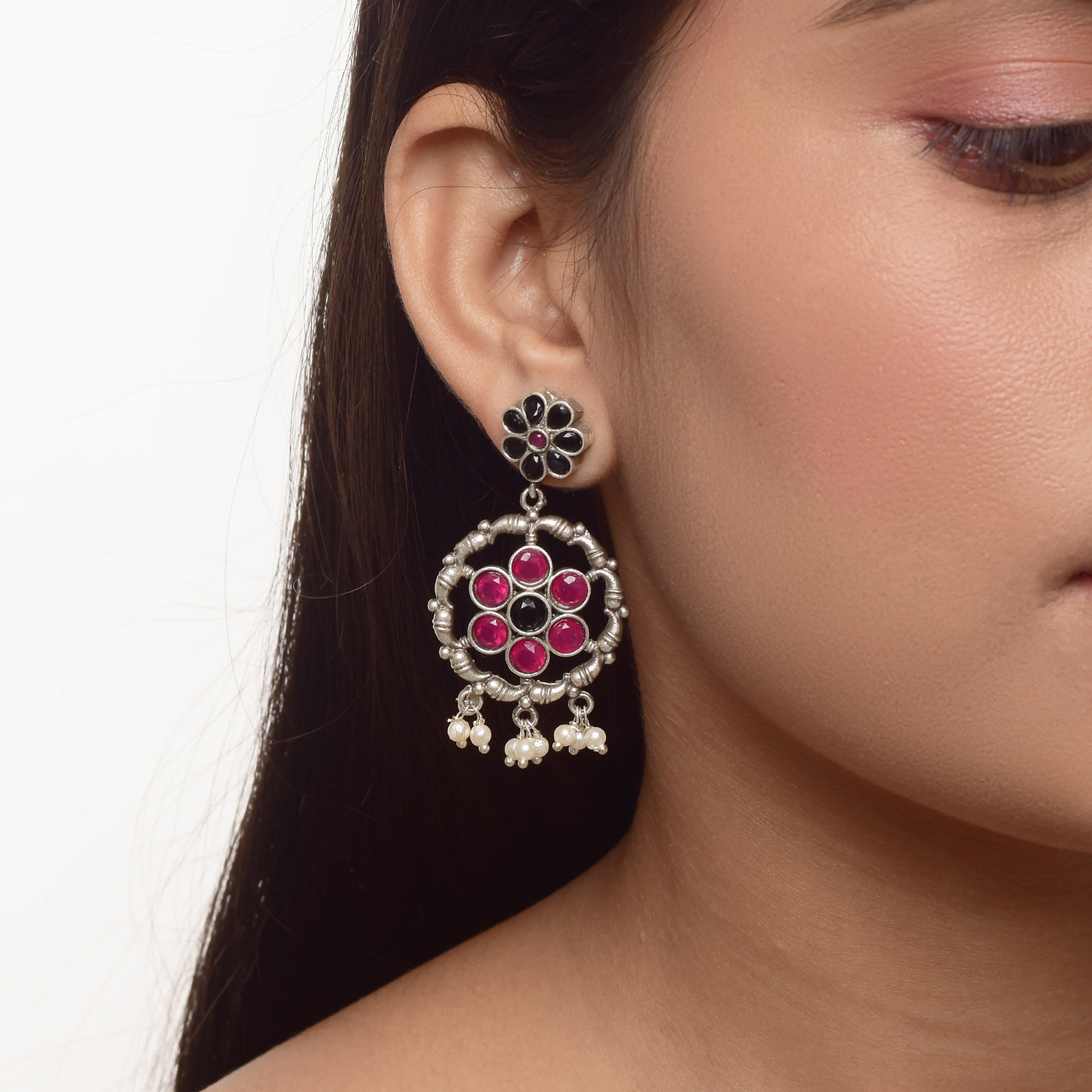 Raavi Floral Dangler Earrings