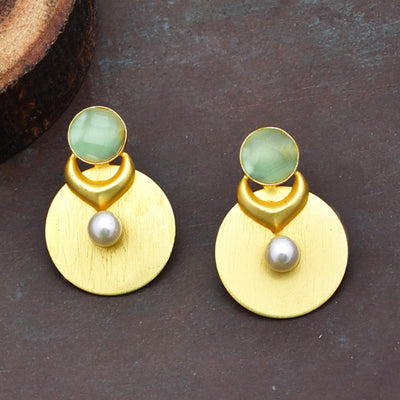 Nakshatra Matte Gold Stud Earrings