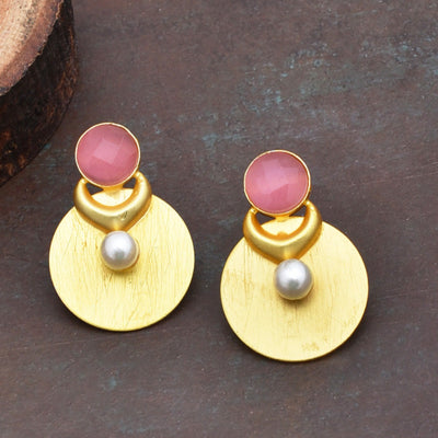 Nakshatra Matte Gold Stud Earrings
