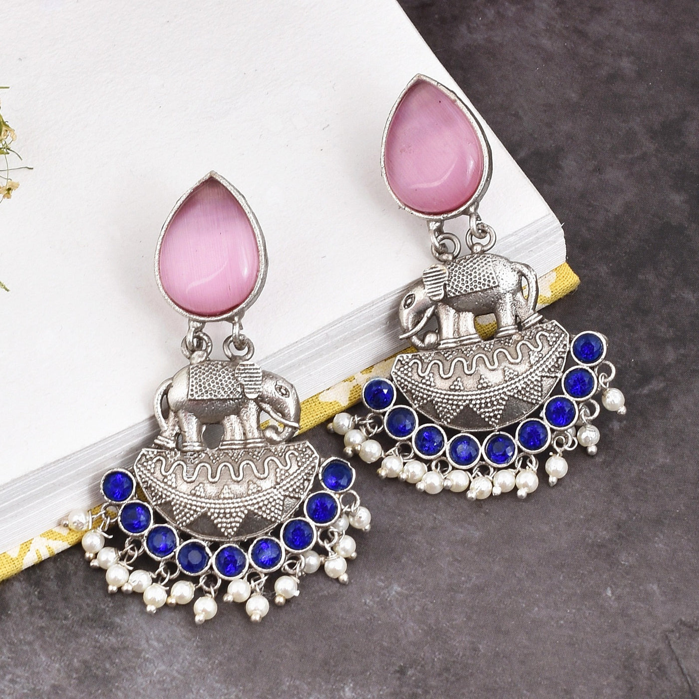 Ambar Ethnic dangler Earrings - xoiox
