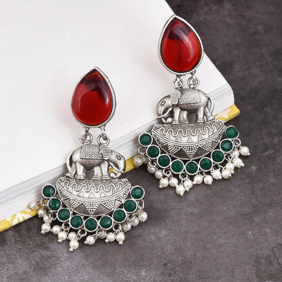 Ambar Ethnic dangler Earrings - xoiox