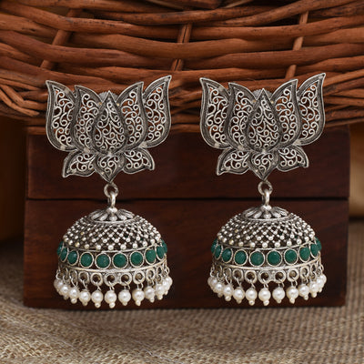 Samaira Lotus Jhumki Earrings