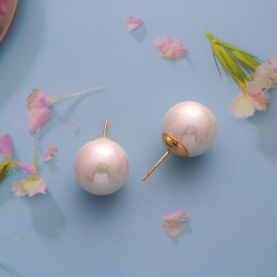Myla Pearl Ball Minimal Stud Earrings