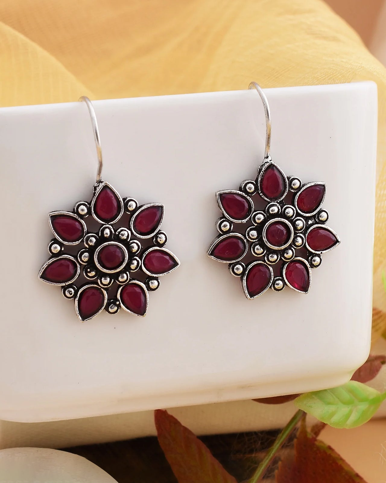 Sonia Floral Dangler Earrings