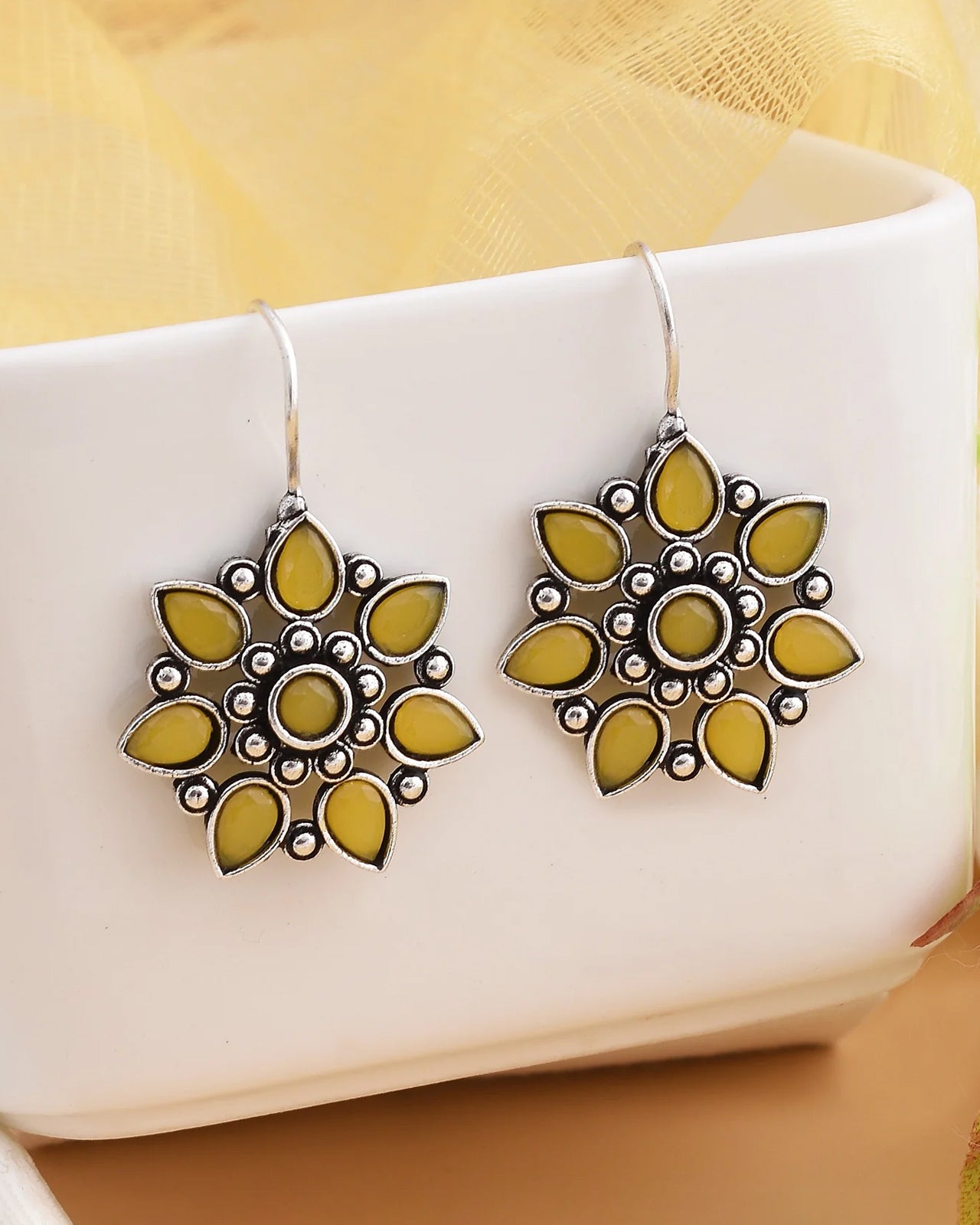 Sonia Floral Dangler Earrings