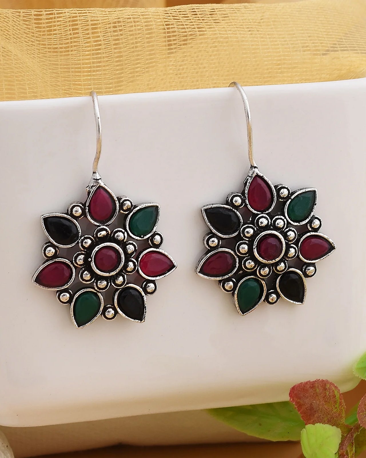 Sonia Floral Dangler Earrings