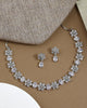 Ariel Rhodium Plated Cz Necklace