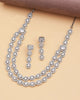 Valarie Rhodium Plated Cz Necklace