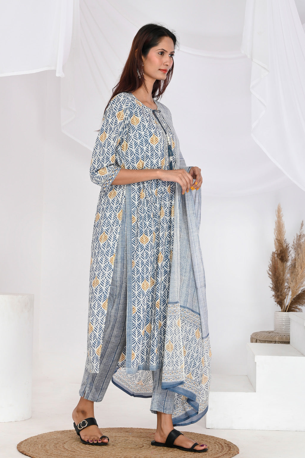 Indigo Blue Suit Set - Divya