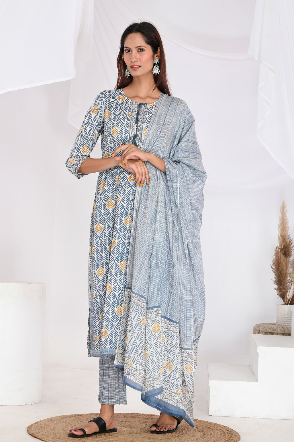 Indigo Blue Suit Set - Divya