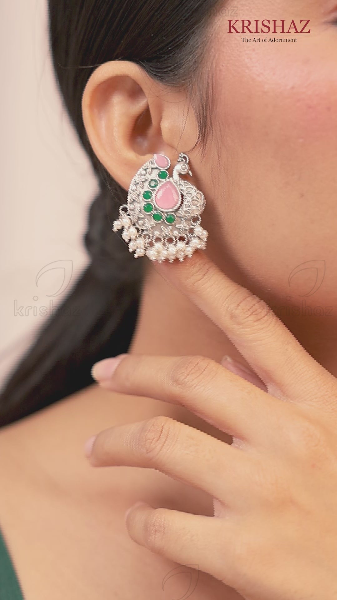 Shyla Peacock Stud Earrings - wxo