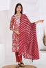 Red Embroidery Suit Set - Divya