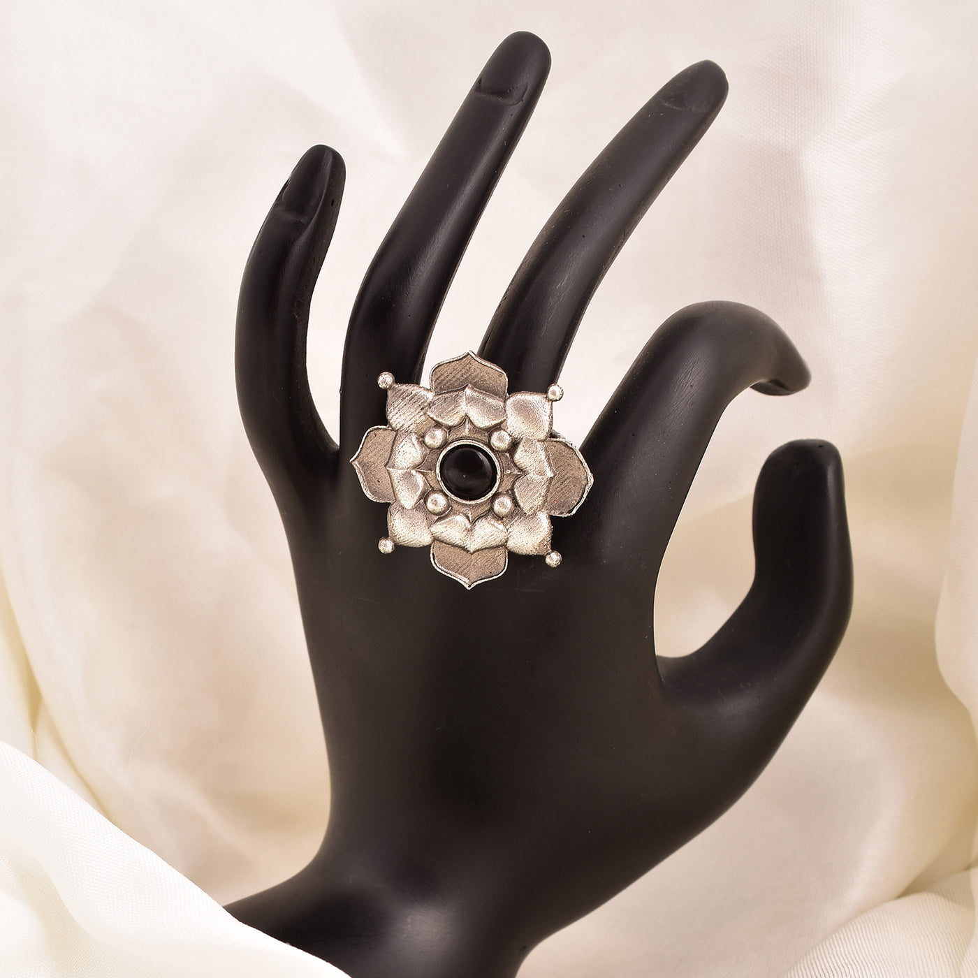 Sahiba Flower Finger Ring