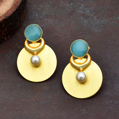 Nakshatra Matte Gold Stud Earrings