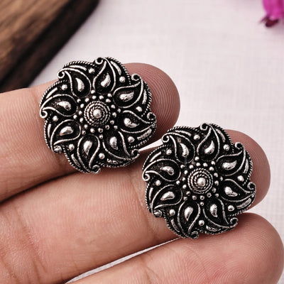 A Pair of Oxidized Silver Adjustable Ethnic Toe Rings