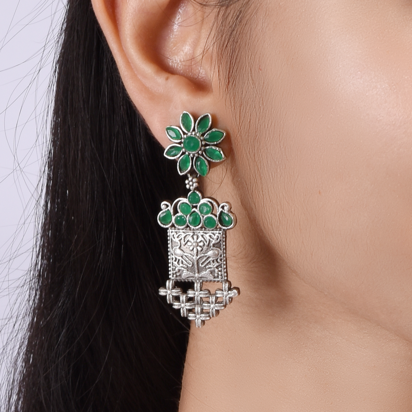 Jasmine Flower Designed Dangler Earring.