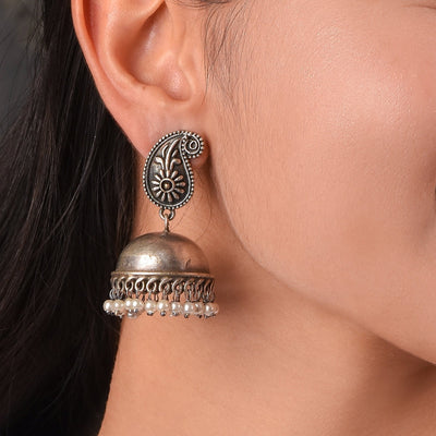 kaashvi Oxidised Jhumka Earring Set