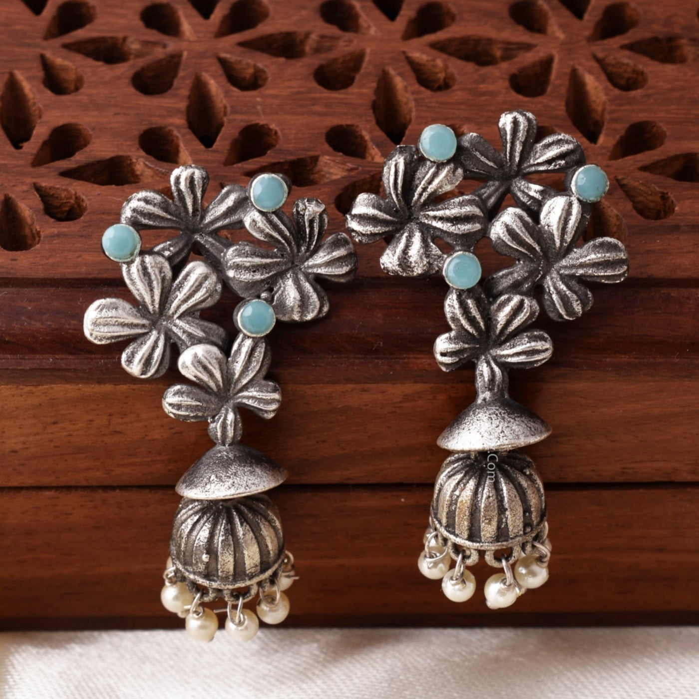 Champa Floral Jhumki Earrings