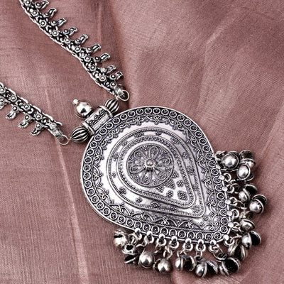 Designer Oxidized Silver Pendant Neckpiece