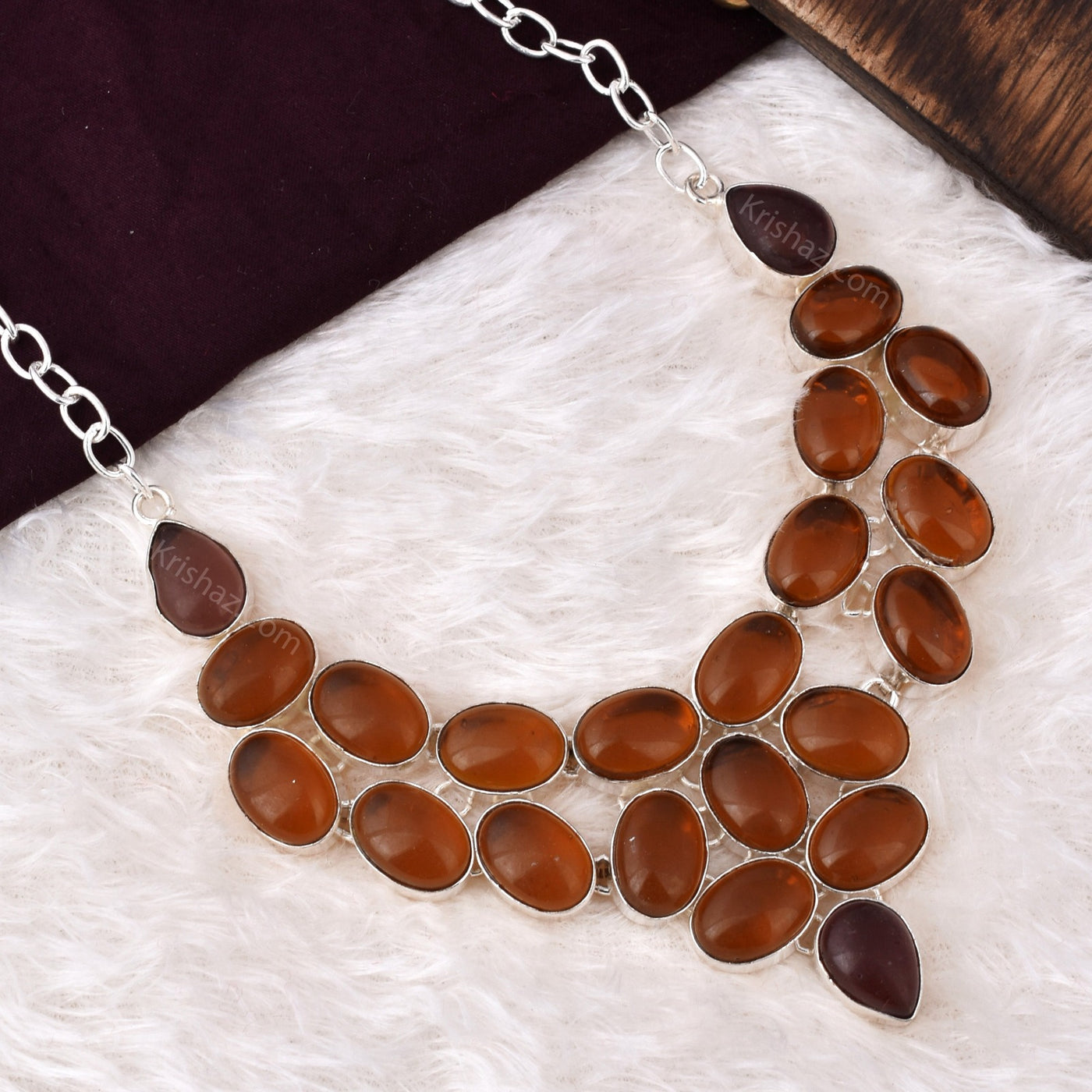 Semi Precious Gemstone Heavy Necklace