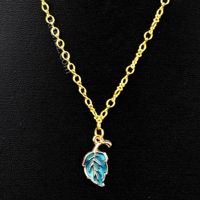 Gold Figure 8 Chain with Leaf charms