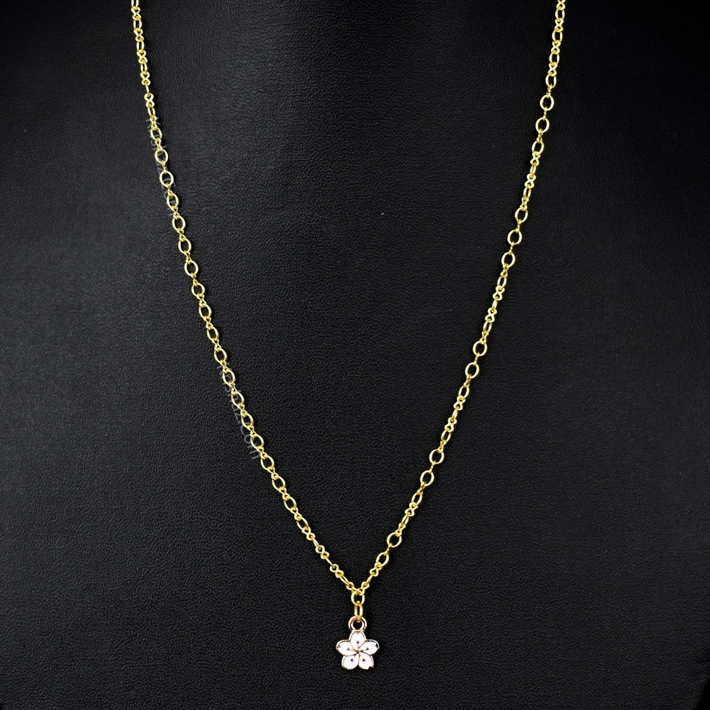 Gold Figure 8 Chain with Flower charms