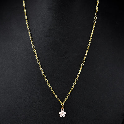 Gold Figure 8 Chain with Flower charms