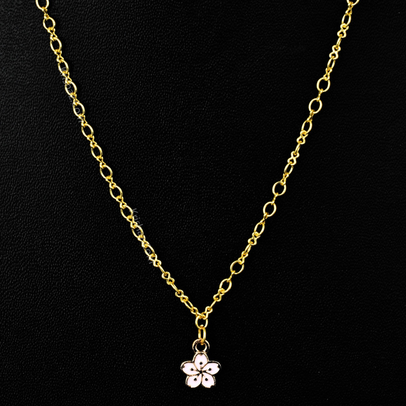 Gold Figure 8 Chain with Flower charms
