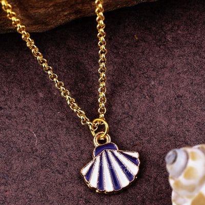Gold Rolo Dainty Chains With shell charms