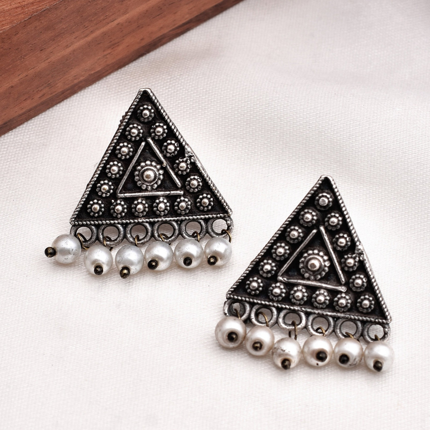 Titiksha Triangular Shaped Stud Earrings