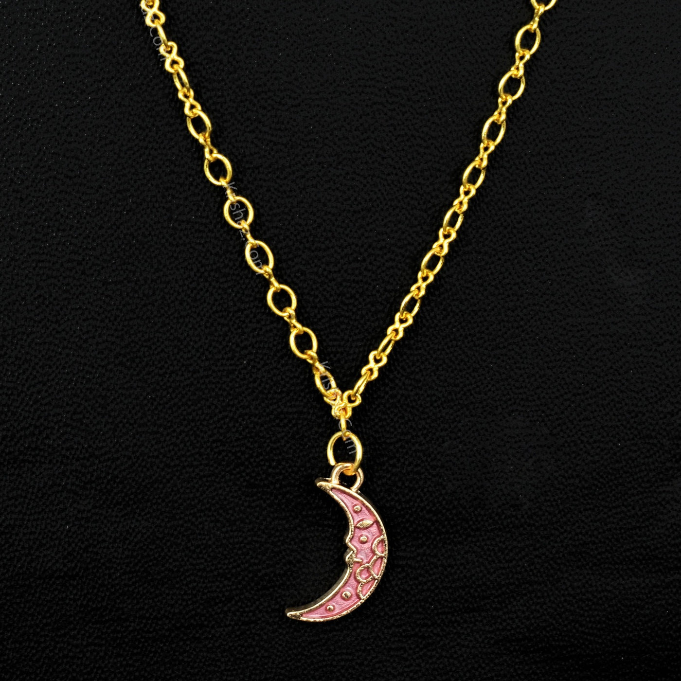 Gold Figure 8 Chain with Moon charms