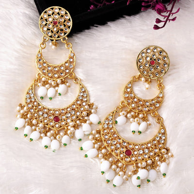 Swarnika Heavy Look Golden Chaand Baaliyaan